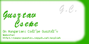 gusztav csepe business card